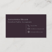 シンプル紫モダン 名刺 (正面)