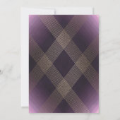 シンプル紫モノグラモダンム文字金ゴールド 招待状 (裏面)