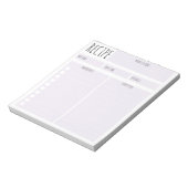 シンプル紫ラベンダーシ空白のート料理レシピ ノートパッド (回転)