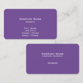 シンプル紫名刺 名刺 (正面/裏面)