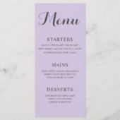 シンプル紫結婚病 メニュー (正面)