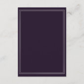 シンプル紫結婚詳細カード エンクロージャーカード (裏面)