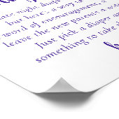 シンプル紫色の深夜用おむつ | グレープシャワー ポスター (角)