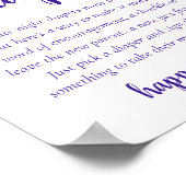 シンプル紫色の深夜用おむつ | グレープシャワー ポスター (角)