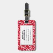 シンプル組赤と白成ノート ラゲッジタグ (正面縦)