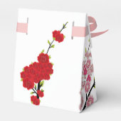 シンプル結婚さくらんぼ花 フェイバーボックス (裏面サイド)