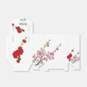 シンプル結婚さくらんぼ花 フェイバーボックス (折り畳みなし)