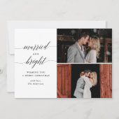 シンプル結婚したとメリー2枚の写真 シーズンカード (正面)