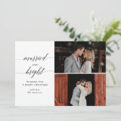 シンプル結婚したとメリー2枚の写真 シーズンカード (スタンド正面)