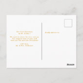 シンプル結婚したと写真メリークリスマス ポストカード (裏面)