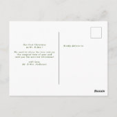 シンプル結婚したと写真メリークリスマス ポストカード (裏面)