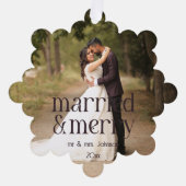 シンプル結婚した名メリーの作成日 オーナメントカード (正面)