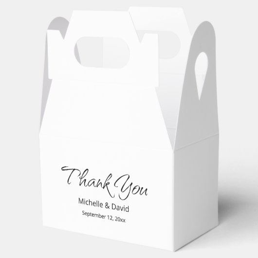 シンプル結婚のモダンBohoありがとう フェイバーボックス (オープン)