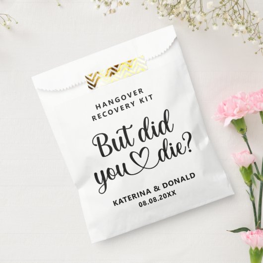 シンプル結婚の二日酔い回復キット フェイバーバッグ (封をした状態)