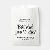 シンプル結婚の二日酔い回復キット フェイバーバッグ (正面)