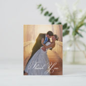 シンプル結婚の写真あいさつ文の追加 サンキューカード (スタンド正面)