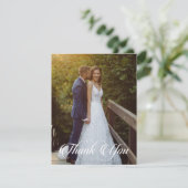 シンプル結婚の写真あいさつ文の追加 サンキューカード (スタンド正面)
