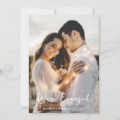 シンプル結婚の写真に婚約したなりま結婚したす 招待状 (正面)