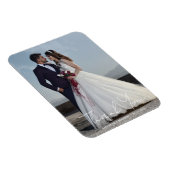 シンプル結婚の写真の名前と日付を追加 マグネット (右側)