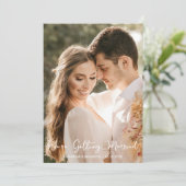 シンプル結婚の写真を撮る 招待状 (スタンド正面)