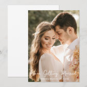 シンプル結婚の写真を撮る 招待状 (正面/裏面)