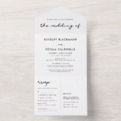 シンプル結婚の オールインワン招待状 (内側)