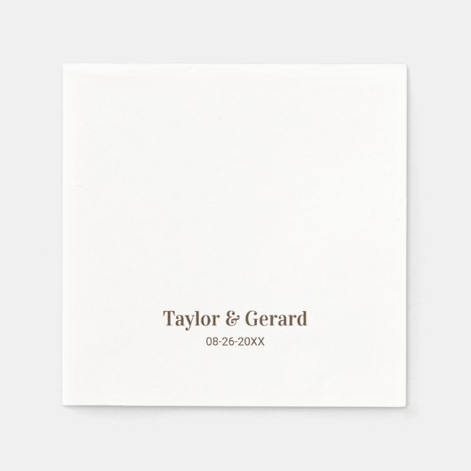 シンプル結婚の スタンダードカクテルナプキン (正面)