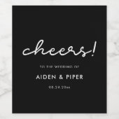 シンプル結婚の ワインラベル (シングルラベル)