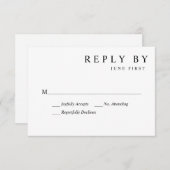 シンプル結婚の 出欠カード (正面/裏面)