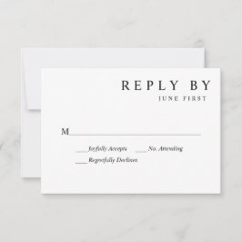 シンプル結婚の 出欠カード