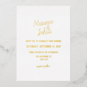 シンプル結婚の 箔招待状 (正面)