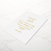シンプル結婚の 箔招待状 (回転した状態)