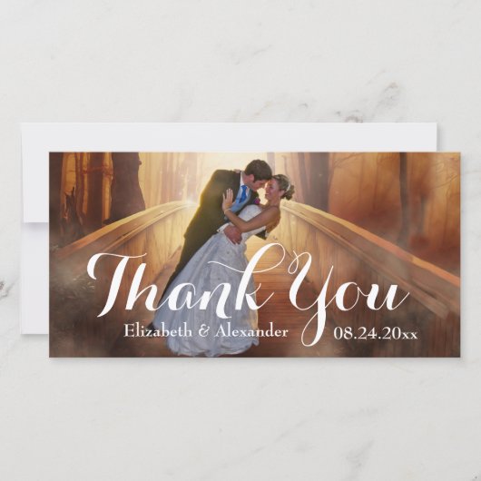 シンプル結婚のBig Thank You Photo Card サンキューカード (正面)