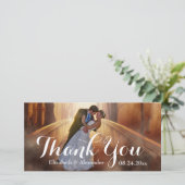 シンプル結婚のBig Thank You Photo Card サンキューカード (スタンド正面)