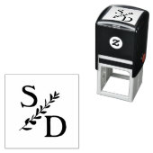 シンプル結婚イニシャルモノグラム セルフインキングスタンプ (インサイチュ)