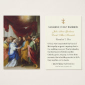 シンプル結婚エレガントカトリックの聖札 (正面&裏面)
