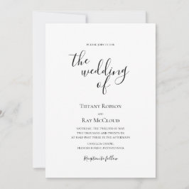 シンプル結婚エレガント招待状 招待状