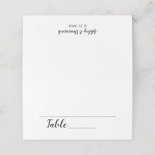 シンプル結婚エレガント表の座席番号 プレイスカード (外部開封)