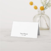 シンプル結婚エレガント表の座席番号 プレイスカード (裏面)