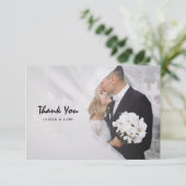 シンプル結婚カスタムサンキューカード サンキューカード (スタンド正面)