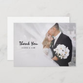 シンプル結婚カスタムサンキューカード サンキューカード (正面/裏面)