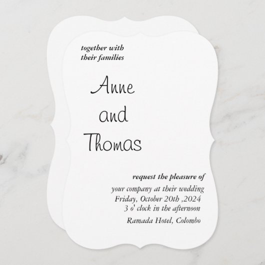 シンプル結婚カード (正面/裏面)