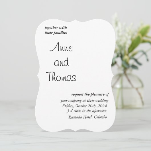 シンプル結婚カード (スタンド正面)