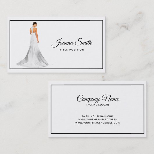 シンプル結婚カード 名刺 (正面/裏面)