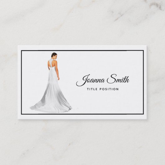 シンプル結婚カード 名刺 (正面)