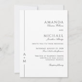 シンプル結婚クラシックエレガントミニマルs 招待状 (正面)