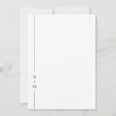 シンプル結婚クラシックエレガントミニマルs 招待状 (裏面)