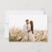 シンプル結婚クラシックサンキューカード サンキューカード (裏面)