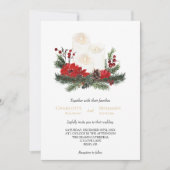 シンプル結婚クラシックフォーマルミニマルChristmas's 招待状 (正面)