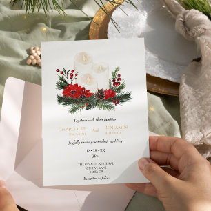 シンプル結婚クラシックモダンミニマルChristmas's 招待状
